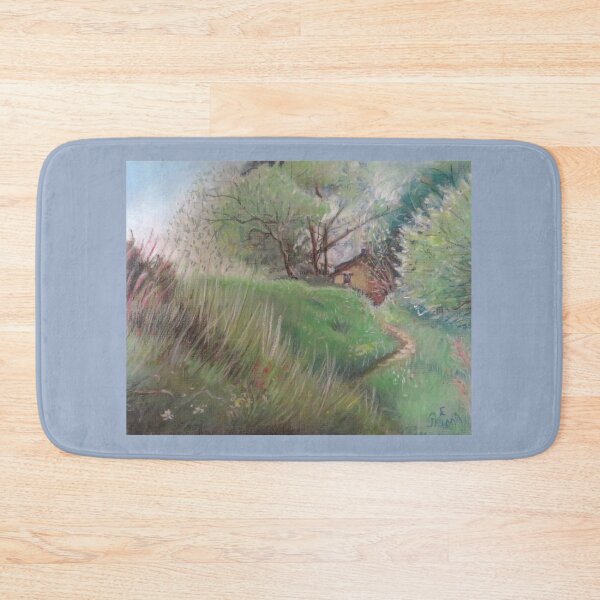 Item preview, A warm welcome awaits - path cottage flowers trees designed and sold by LittleLiz.