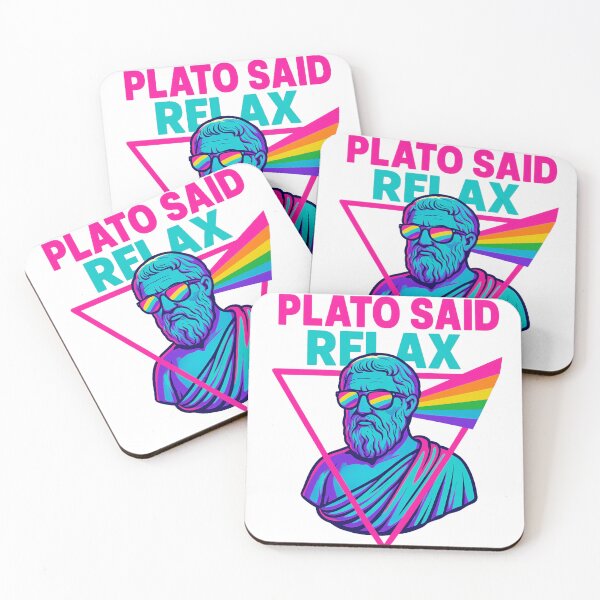 Item preview, Plato Said Relax – Retro Vaporwave Philosopher Pride Art designed and sold by veinmerch.