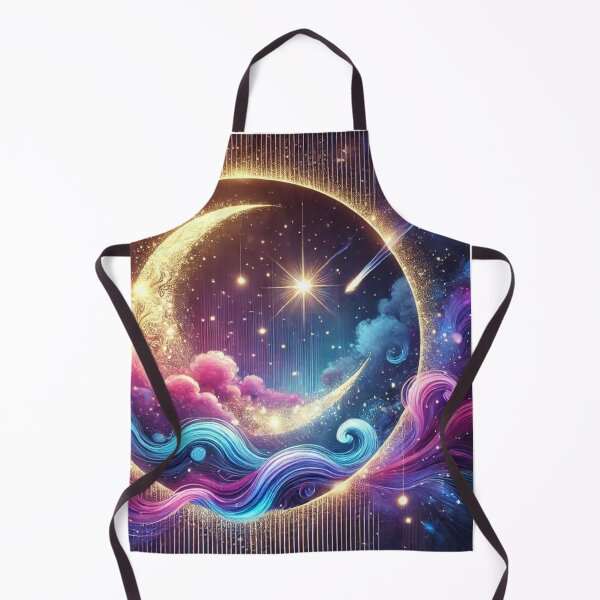 Item preview, celestial-themed artwork featuring a glowing crescent moon designed and sold by OandSDesigns23.