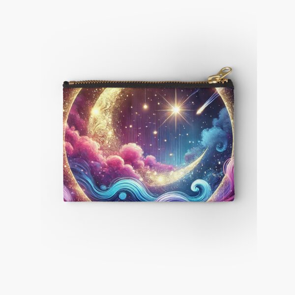 Item preview, celestial-themed artwork featuring a glowing crescent moon designed and sold by OandSDesigns23.
