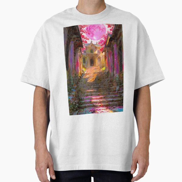 Item preview, Pink Moonlit Stairway  designed and sold by Dyrsmid Studio.