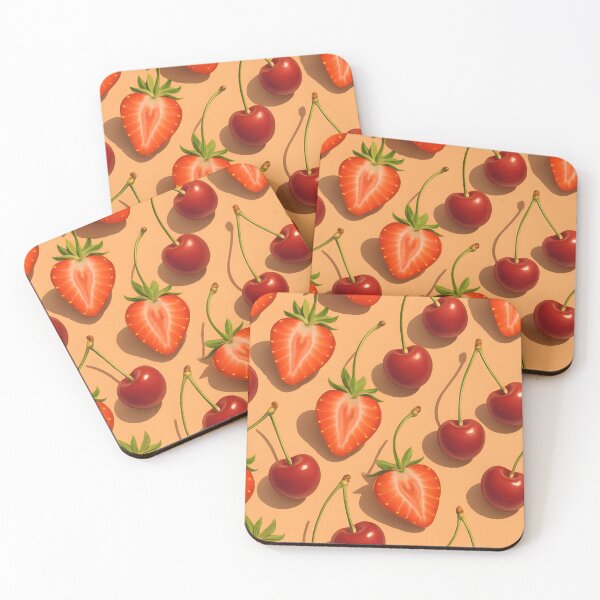 Item preview, Strawberry and Cherry Pattern – Sweet Summer Fruit designed and sold by SassyArtistry.