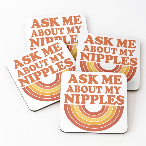 Item preview, Ask Me About My Nipples Funny Retro Humor Design designed and sold by veinmerch.