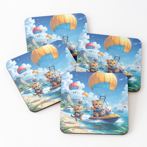 Item preview, The Scenery of Cute Animals Go Parachuting designed and sold by Pim-Crystal.