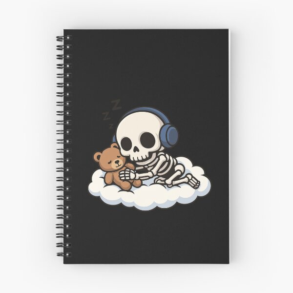 Item preview, Skeleton Sleeping on a Cloud with Teddy Bear | Cute & Ironic Skeleton Art designed and sold by ColorSplash123.