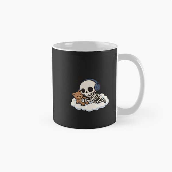 Item preview, Skeleton Sleeping on a Cloud with Teddy Bear | Cute & Ironic Skeleton Art designed and sold by ColorSplash123.