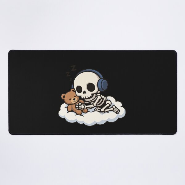 Item preview, Skeleton Sleeping on a Cloud with Teddy Bear | Cute & Ironic Skeleton Art designed and sold by ColorSplash123.