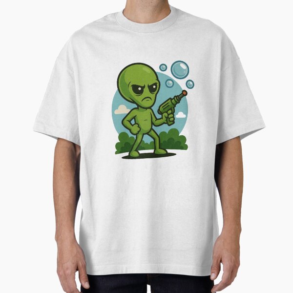 Vista previa del artículo con la obra «Alien con dispensador de burbujas», diseñado y vendido por Planetporridge.
