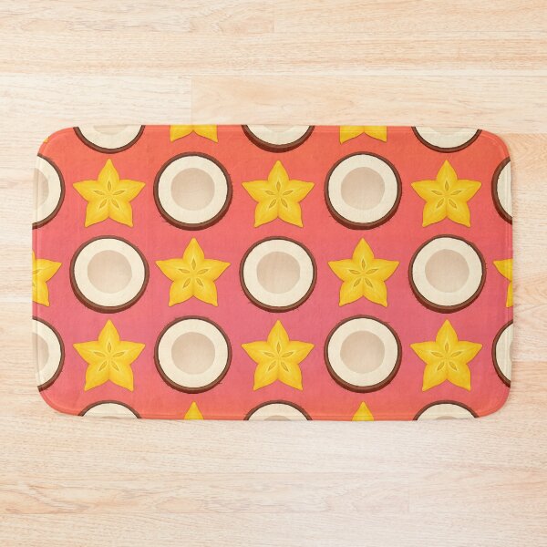 Item preview, Coconut Starfruit Pattern – Yellow Brown Pink designed and sold by SassyArtistry.