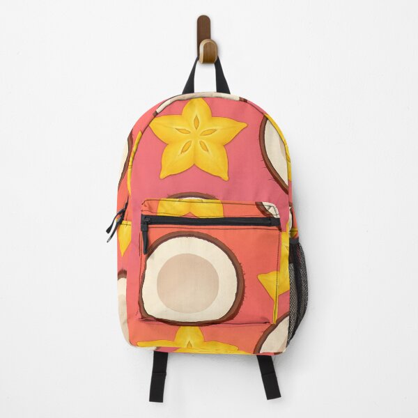 Item preview, Coconut Starfruit Pattern – Yellow Brown Pink designed and sold by SassyArtistry.