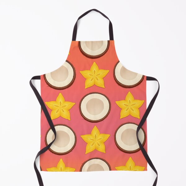 Item preview, Coconut Starfruit Pattern – Yellow Brown Pink designed and sold by SassyArtistry.