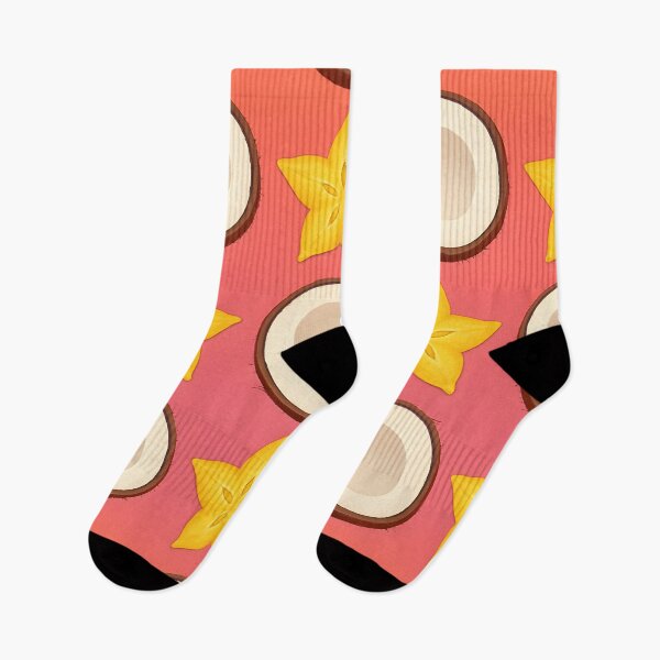 Item preview, Coconut Starfruit Pattern – Yellow Brown Pink designed and sold by SassyArtistry.
