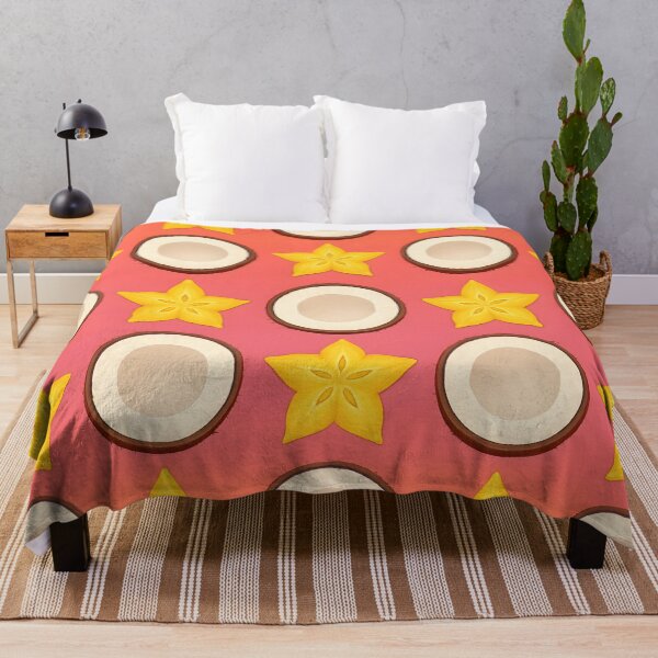 Item preview, Coconut Starfruit Pattern – Yellow Brown Pink designed and sold by SassyArtistry.