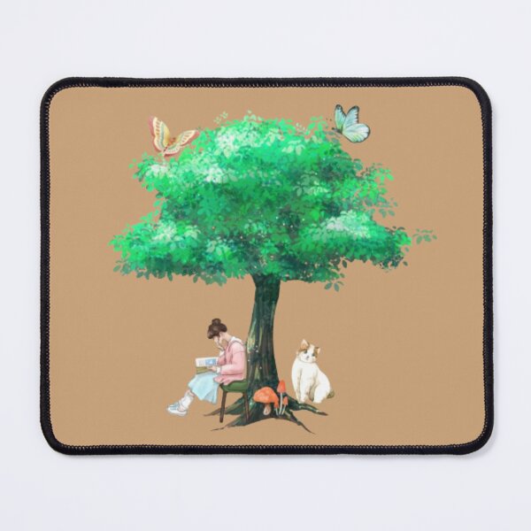 Item preview, Whimsical Nature Storybook Illustration , Reading Under the Whispering Tree . designed and sold by StickAndStyle .