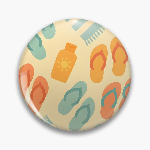 Item preview, Beach Essentials Pattern – Orange Aqua Yellow Sand designed and sold by SassyArtistry.