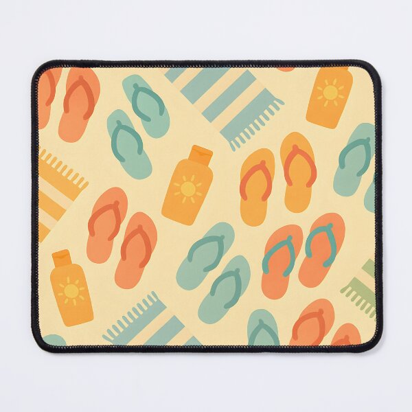 Item preview, Beach Essentials Pattern – Orange Aqua Yellow Sand designed and sold by SassyArtistry.