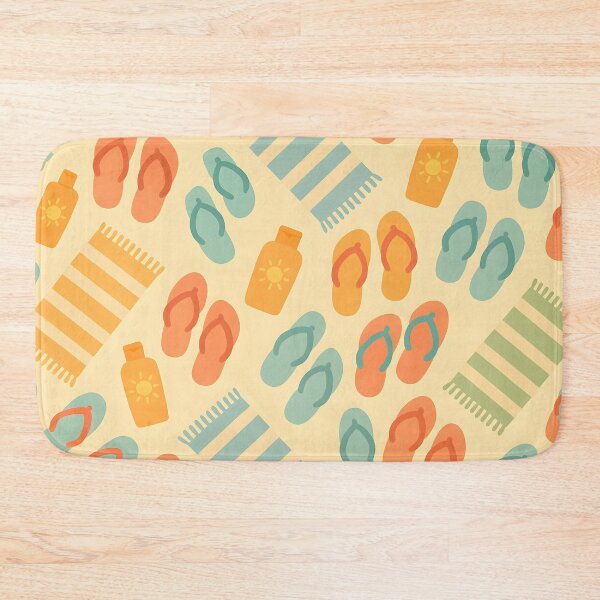 Item preview, Beach Essentials Pattern – Orange Aqua Yellow Sand designed and sold by SassyArtistry.