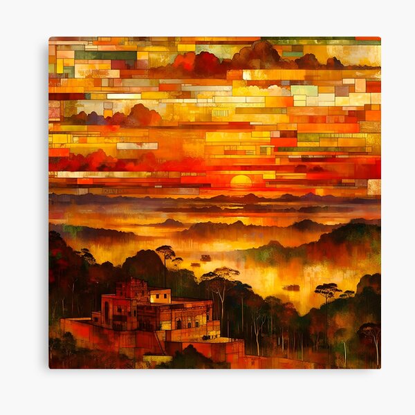 Item preview, Jungle Sun, Sacred Light | Amazon Sunrise Wall designed and sold by Stoneflower-Art.