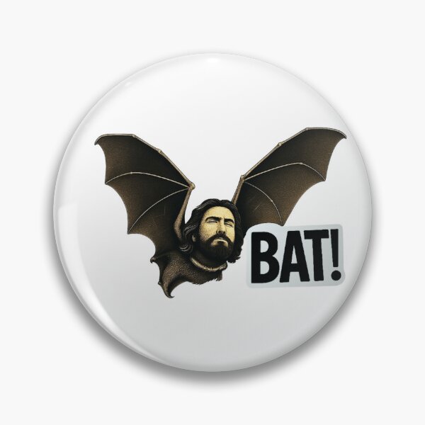 Item preview, Gothic Vampire Shouting “BAT!” – Funny Quote Sticker or Magnet designed and sold by ezuldeen48.