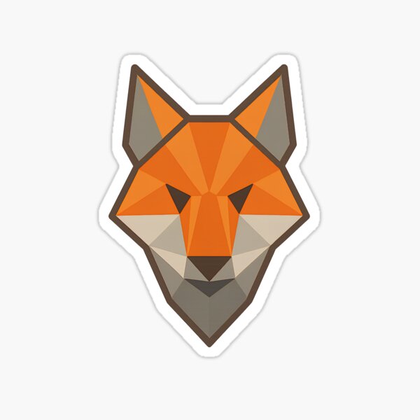 Item preview, Geometric Fox – Minimal Polygon Animal Art designed and sold by PosterFuel.