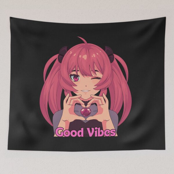 Item preview, Good Vibes Anime Girl  designed and sold by ADHDBeeBoutique.