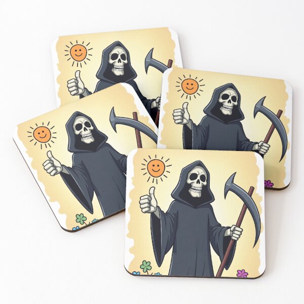 Item preview, Stay Positive Grim Reaper designed and sold by IPreferGasoline.