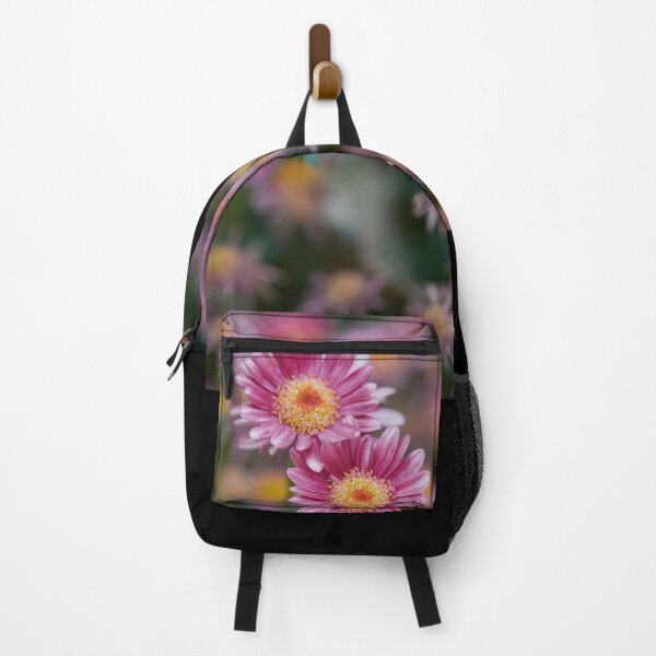 Item preview, Pink Flowers With Orange Core And Floral Background designed and sold by MadeulookArt.