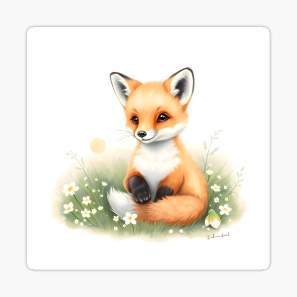 Item preview, Thistlewhisp the Fox – Forest Journal Baby Animal Art designed and sold by StarshimmerFA.