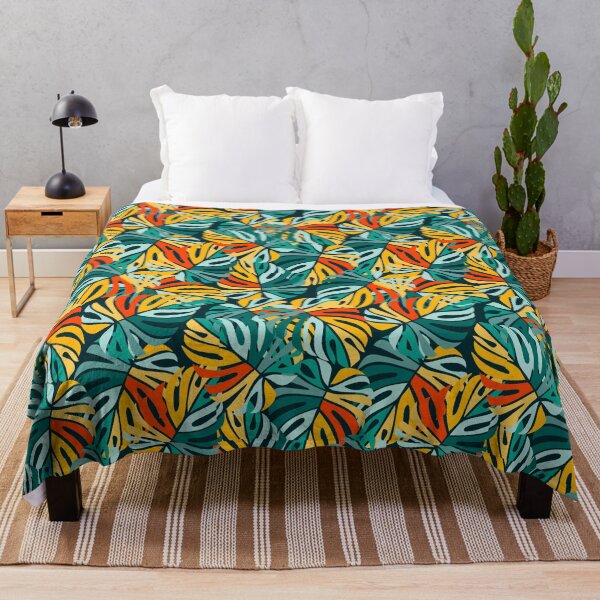 Item preview, "Tropical Monstera Leaf Pattern" . Vibrant Abstract Tropical Jungle Pattern . designed and sold by  StickAndStyle .
