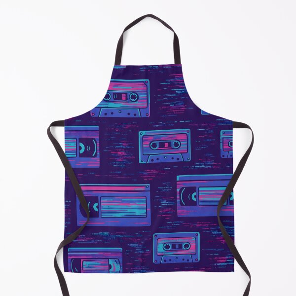 Artikelvorschau, Vaporwave-Kassettenmuster – Lila Neon Glitch entworfen und verkauft von SassyArtistry.