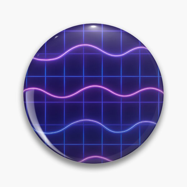 Item preview,  Neon Wave Grid Pattern – Blue Pink Synth Aesthetic designed and sold by SassyArtistry.