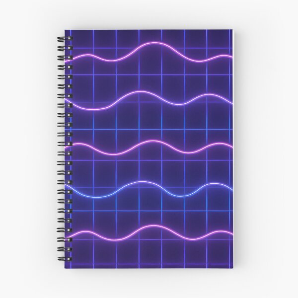 Item preview,  Neon Wave Grid Pattern – Blue Pink Synth Aesthetic designed and sold by SassyArtistry.