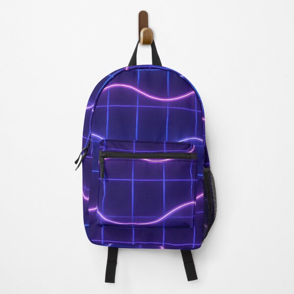 Item preview, Neon Wave Grid Pattern – Blue Pink Synth Aesthetic designed and sold by SassyArtistry.