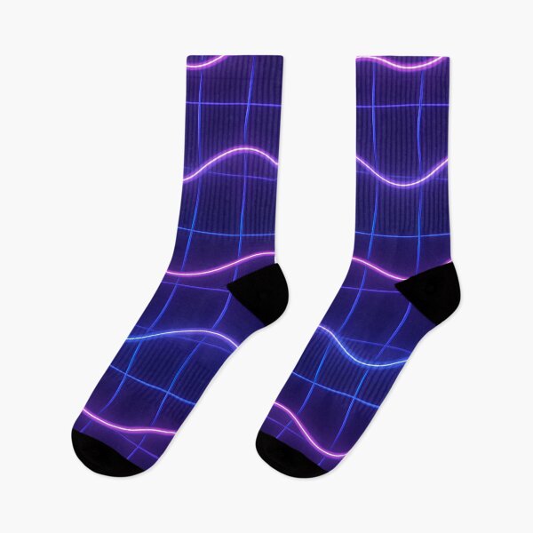 Item preview,  Neon Wave Grid Pattern – Blue Pink Synth Aesthetic designed and sold by SassyArtistry.