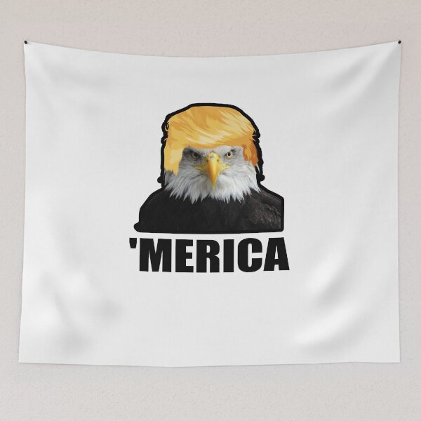 Item preview, Merica Trump Hair Bald Eagle designed and sold by TeeTimeGuys.