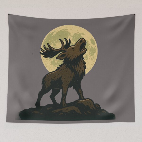 Item preview, Moose Howling at the Moon  designed and sold by Planetporridge.