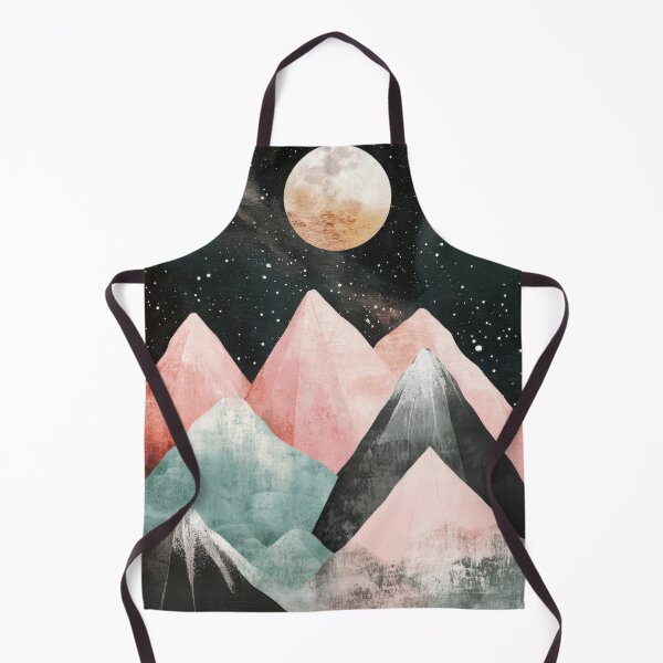 Item preview, Pastel mountains & moon on black designed and sold by ArtHouseNiklas.