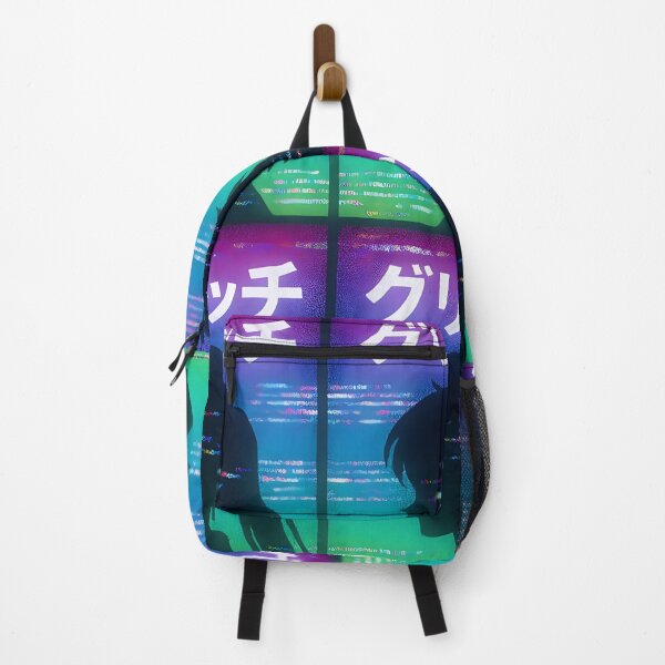 Item preview, Glitch Vaporwave Silhouette Pattern with Japanese Text designed and sold by SassyArtistry.
