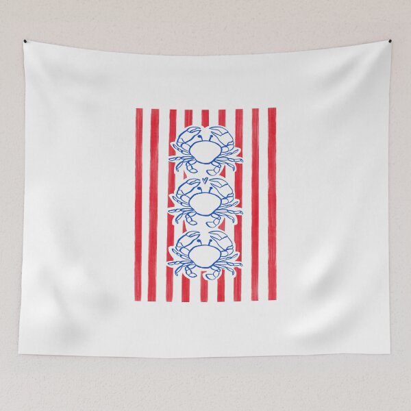 Item preview, Crab red stripes designed and sold by dudaoliveira.art.