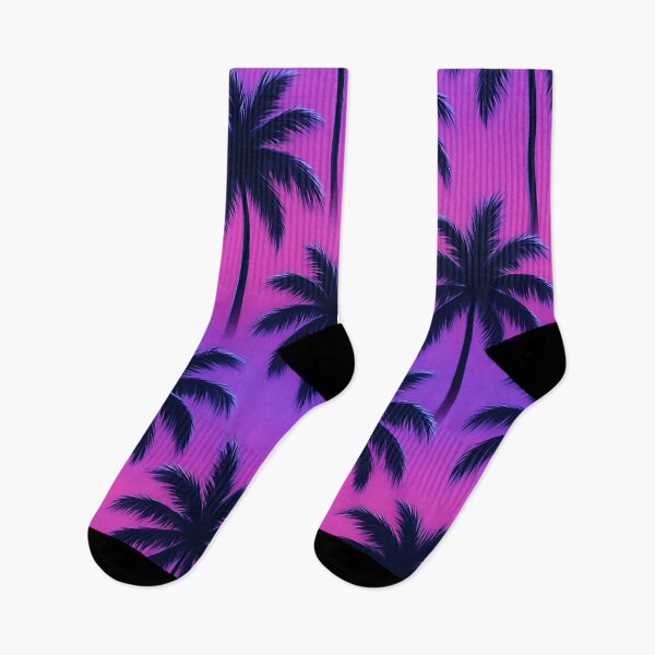 Item preview,  Tropical Palm Tree Pattern on Sunset Gradient Background designed and sold by SassyArtistry.