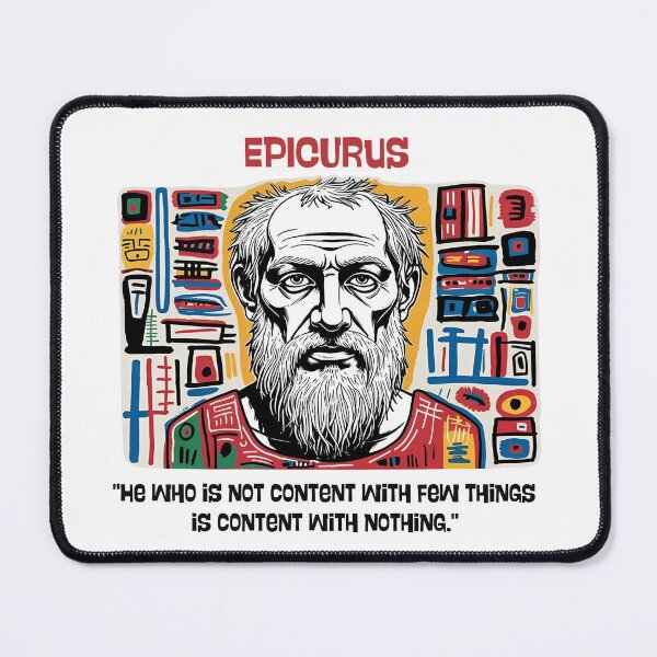 Item preview, Epicurus quote designed and sold by Filologica.