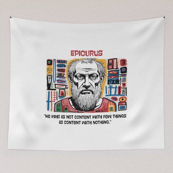 Item preview, Epicurus quote designed and sold by Filologica.