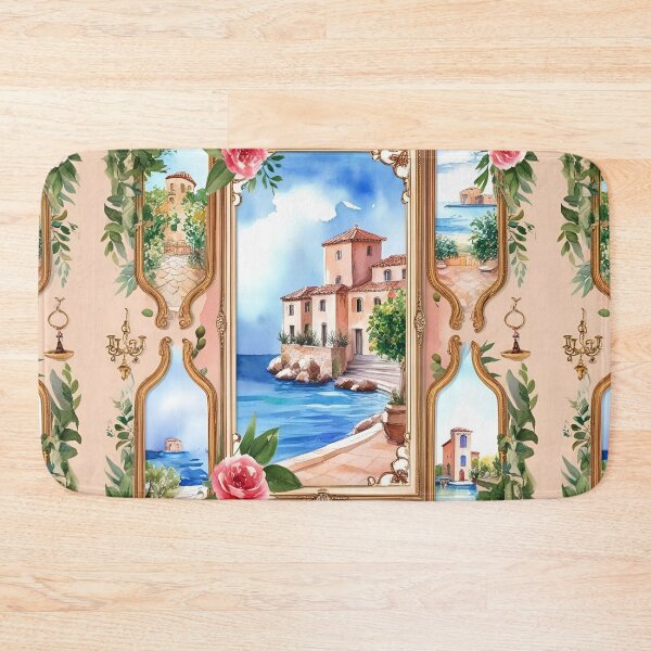 Item preview, Mediterranean Vista Golden Frame designed and sold by  StickAndStyle .
