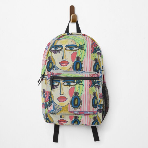 Item preview, Beautiful colorful  abstract girl with roses  designed and sold by Rebeccartist.