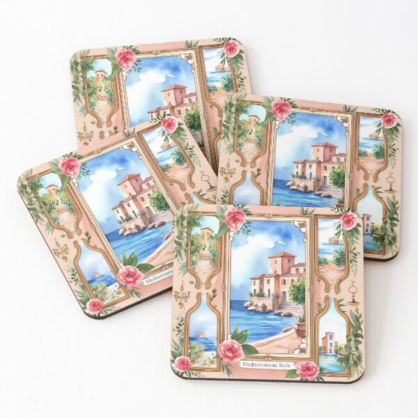 Item preview, Mediterranean Vista Golden Frame designed and sold by  StickAndStyle .