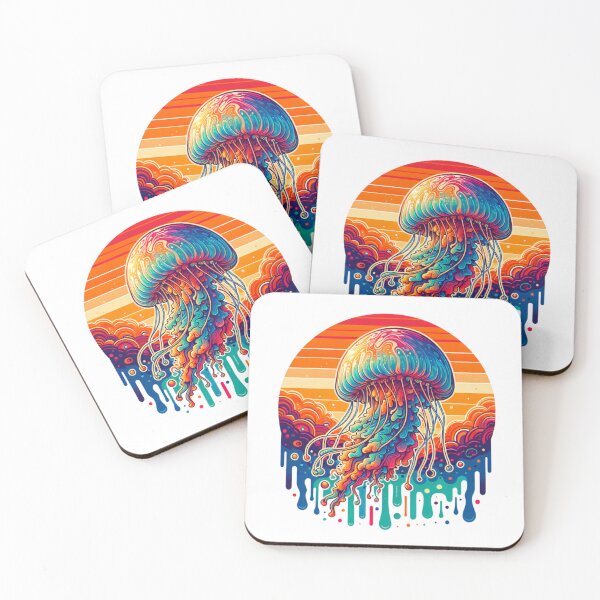 Item preview, Sunset jellyfish designed and sold by BigfeetLittlepaws.