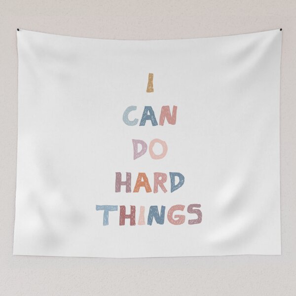Item preview, I Can Do Hard Things – Positive Affirmation Quote for Kids designed and sold by MeshaArts.