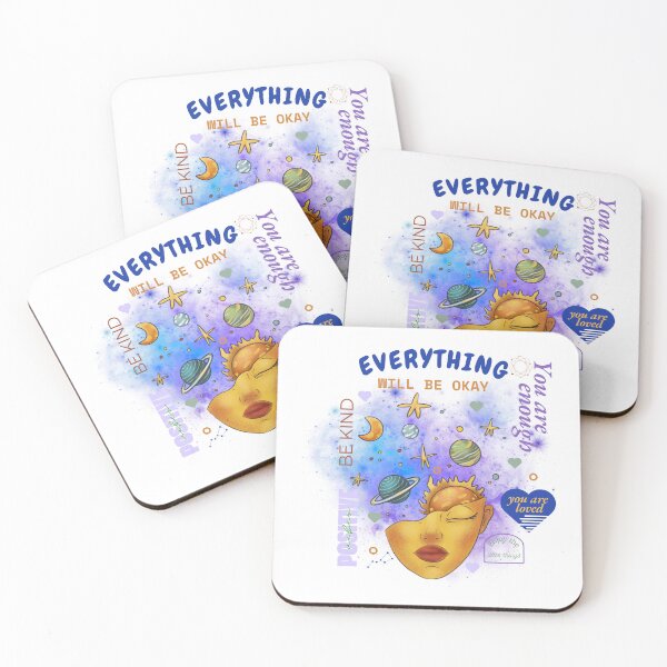 Item preview, Everything Will Be Okay – Motivational Graphic T-Shirt for Mental Health & Positivity designed and sold by Stitch-Times.