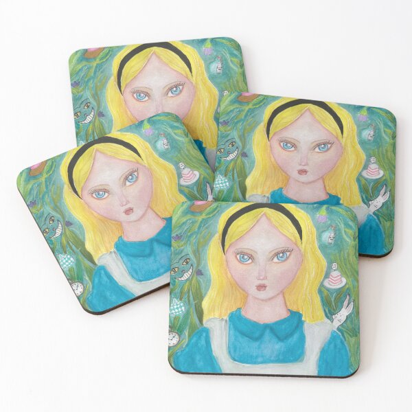 Item preview, Alice in Wonderland inspired Illustration Hand Painted designed and sold by RosaLL.