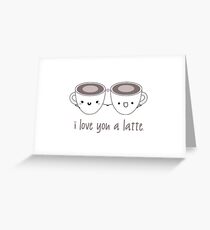 Lattes in Love Grußkarte